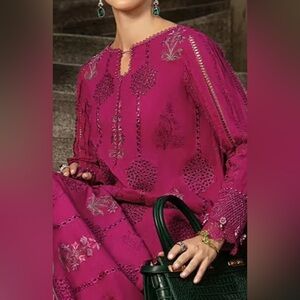 Magenta Embroidered Dress Branded Maria b Indian Pakistani